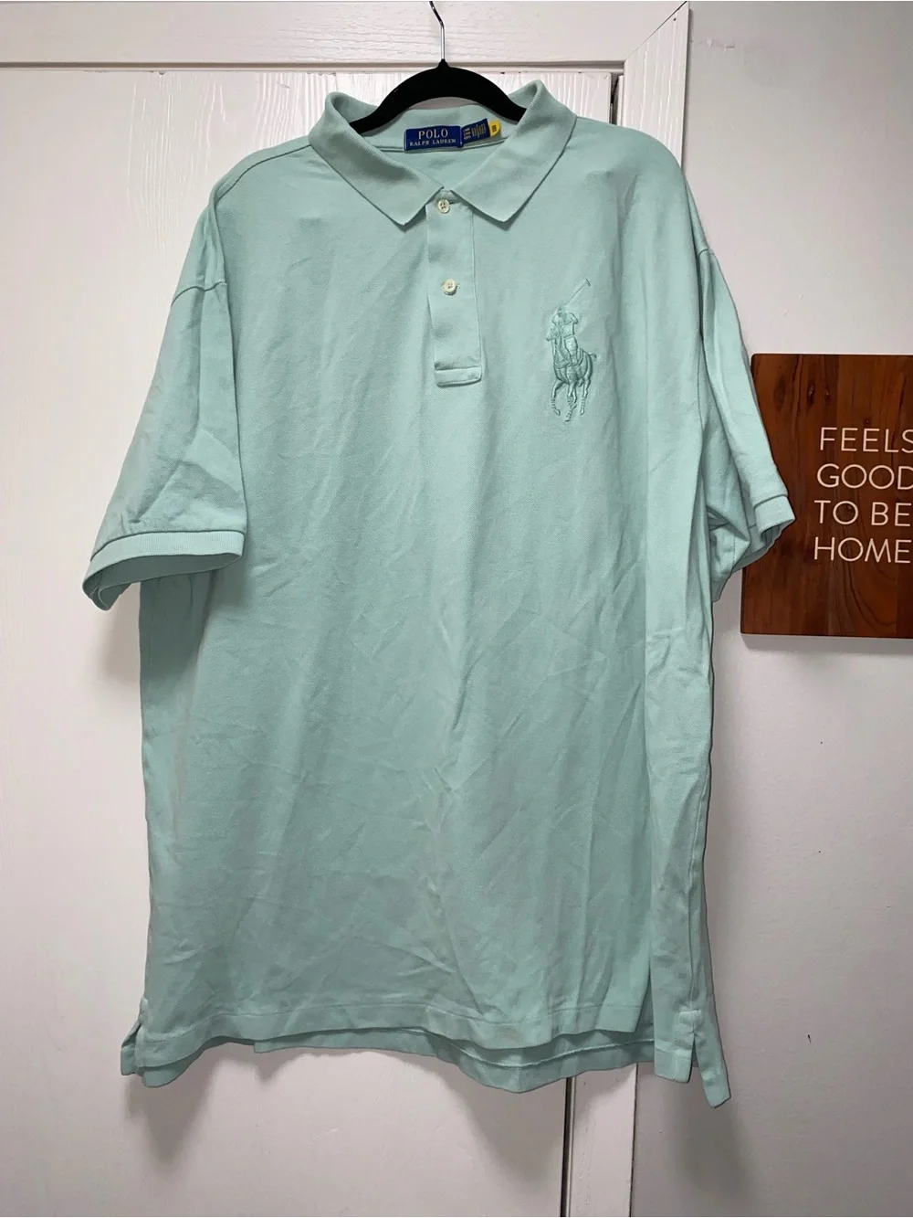 Polo Ralph Lauren Men’s 2XB Big Pony Polo Shirt Mint Green Short Sleeve